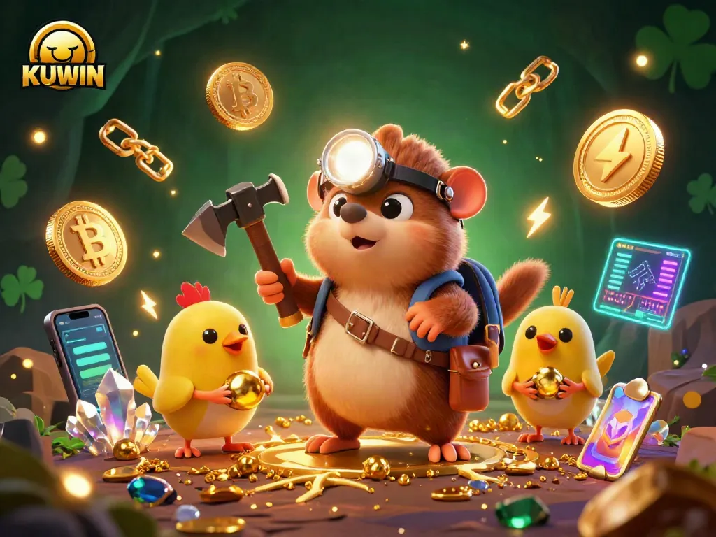 Engage in thrilling gameplay at KUWIN with a treasure hunter mole in a vibrant casino world.