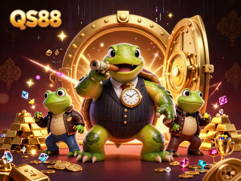 Engage with QS88's vibrant gaming experience featuring treasure, characters, and casino action.