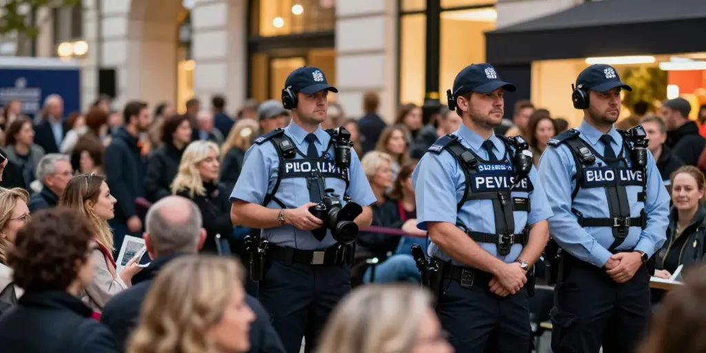 Security Solutions by licensed professionals ensuring community safety during local events.