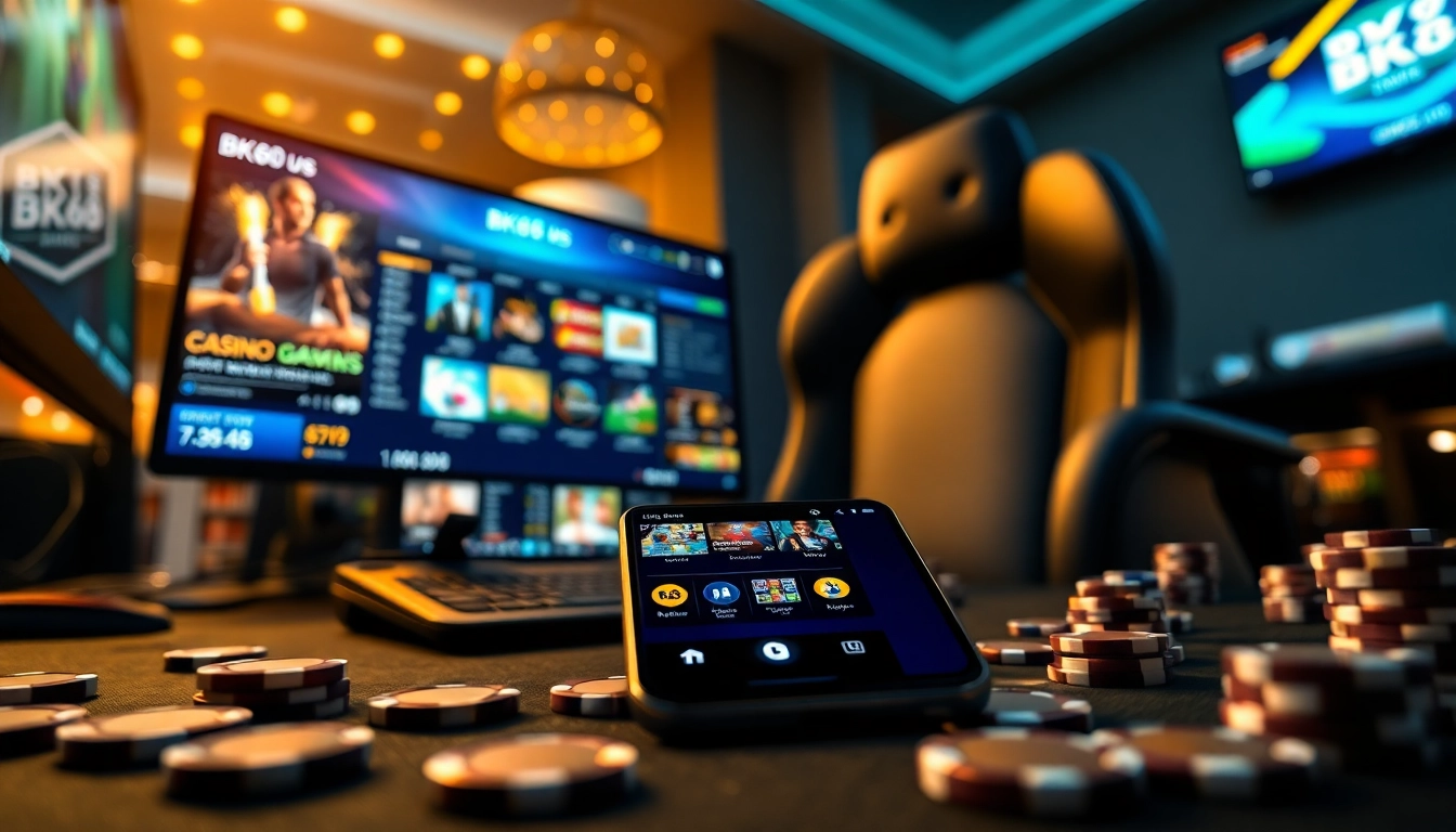 Engaging online gambling experience at bk860s.com with modern gaming interfaces and vibrant colors.