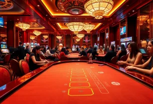 Experience the vibrant gaming atmosphere at W88.nyc, showcasing players enjoying Baccarat and Blackjack.