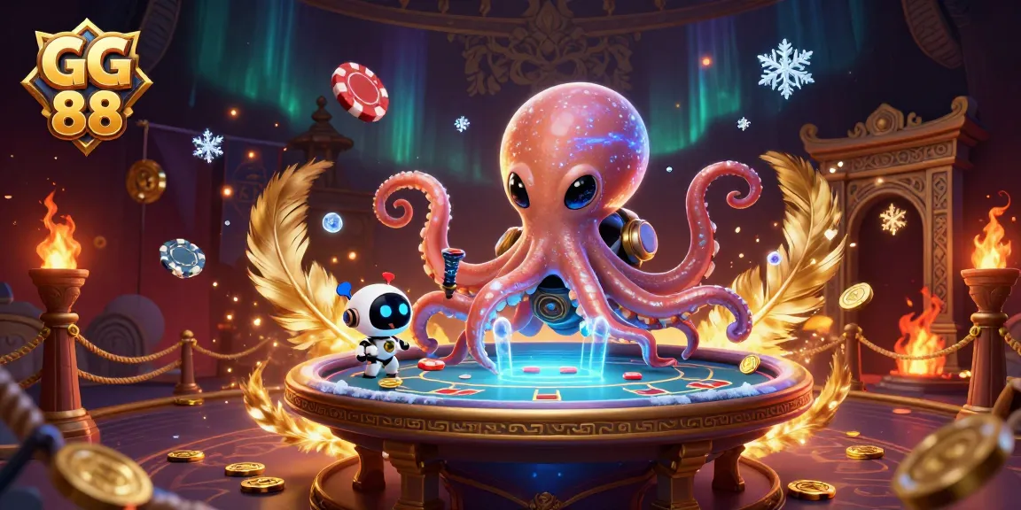 Experience thrilling poker action with GG 88 in a vibrant, 3D alien casino setting.