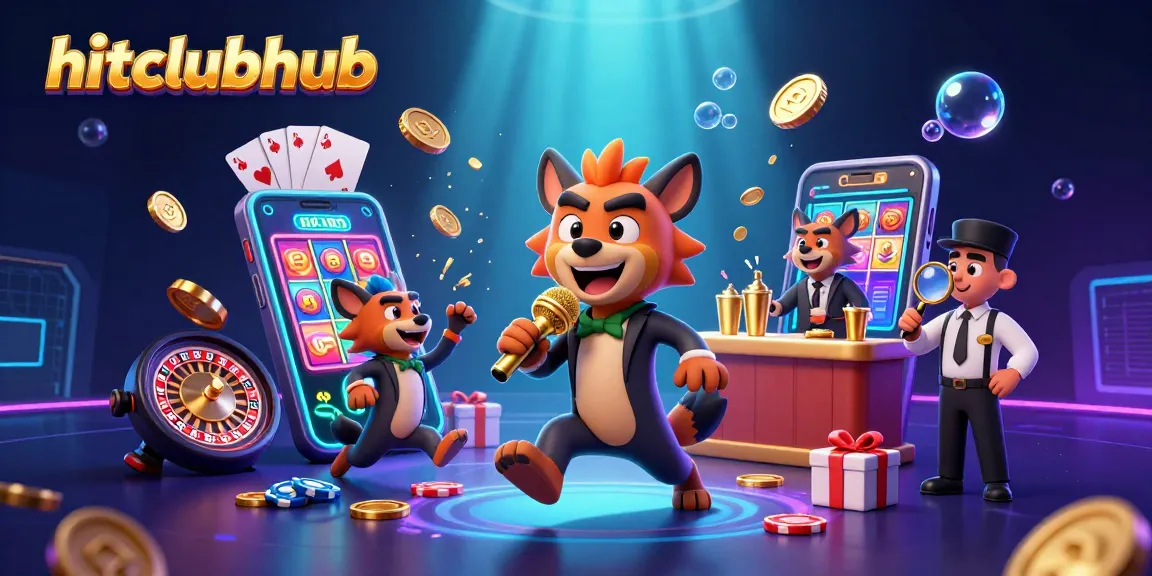 Experience thrilling gaming adventures at hitclubhub with a vibrant hyena comedy casino scene.